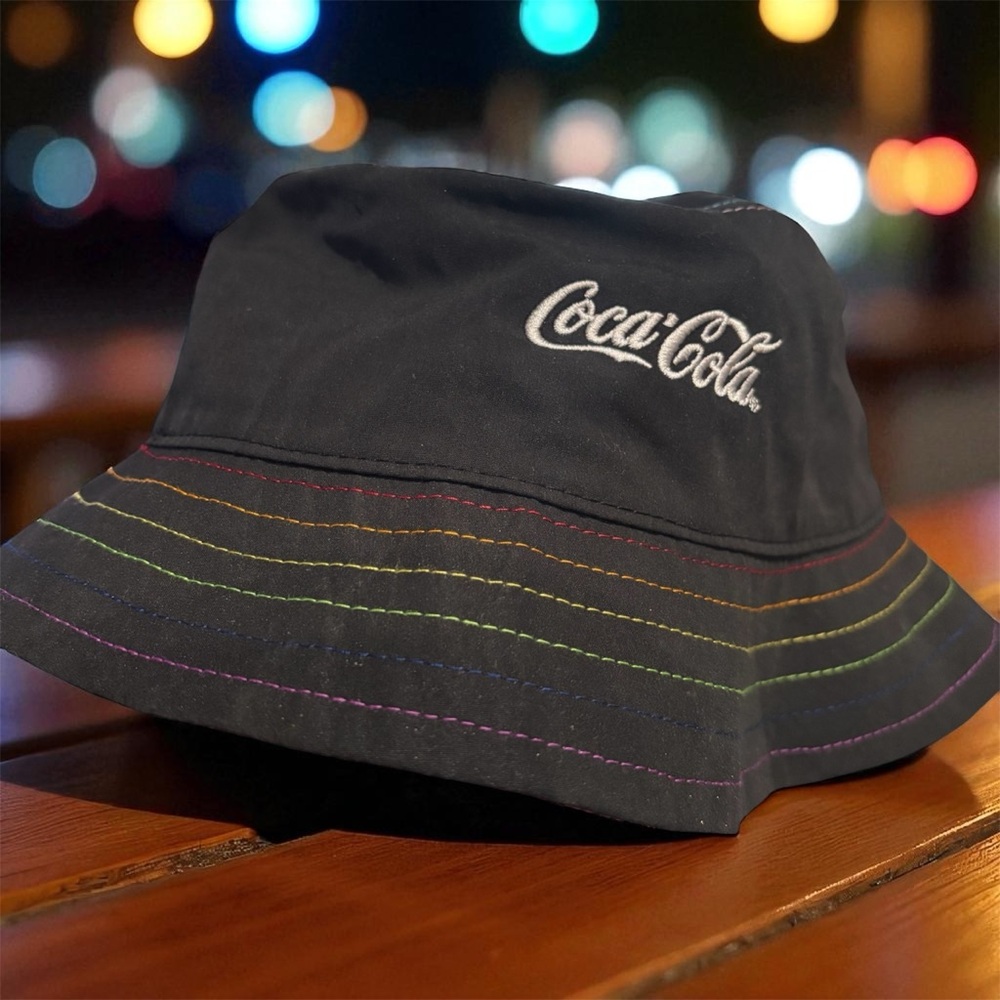 Coca-Cola-Astros Black Hat with Multicolor Stitching